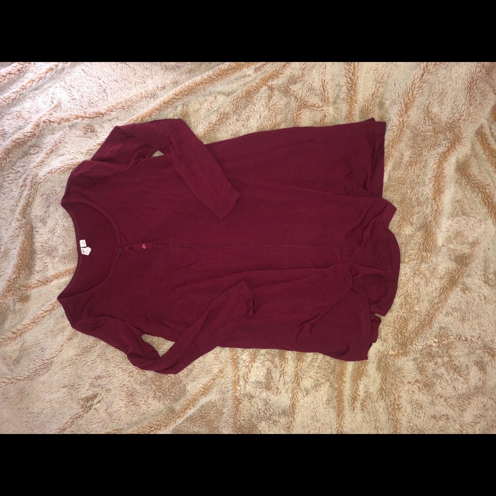 long sleeve red dress